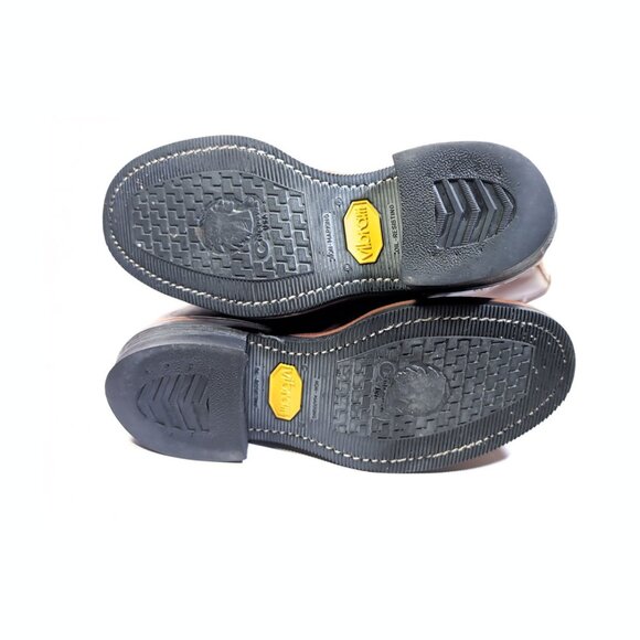 RARE Chippewa Steel Toe Brown Leather Logger Boots Womens Size 7.5 | Mens Size 6 - Picture 9 of 12